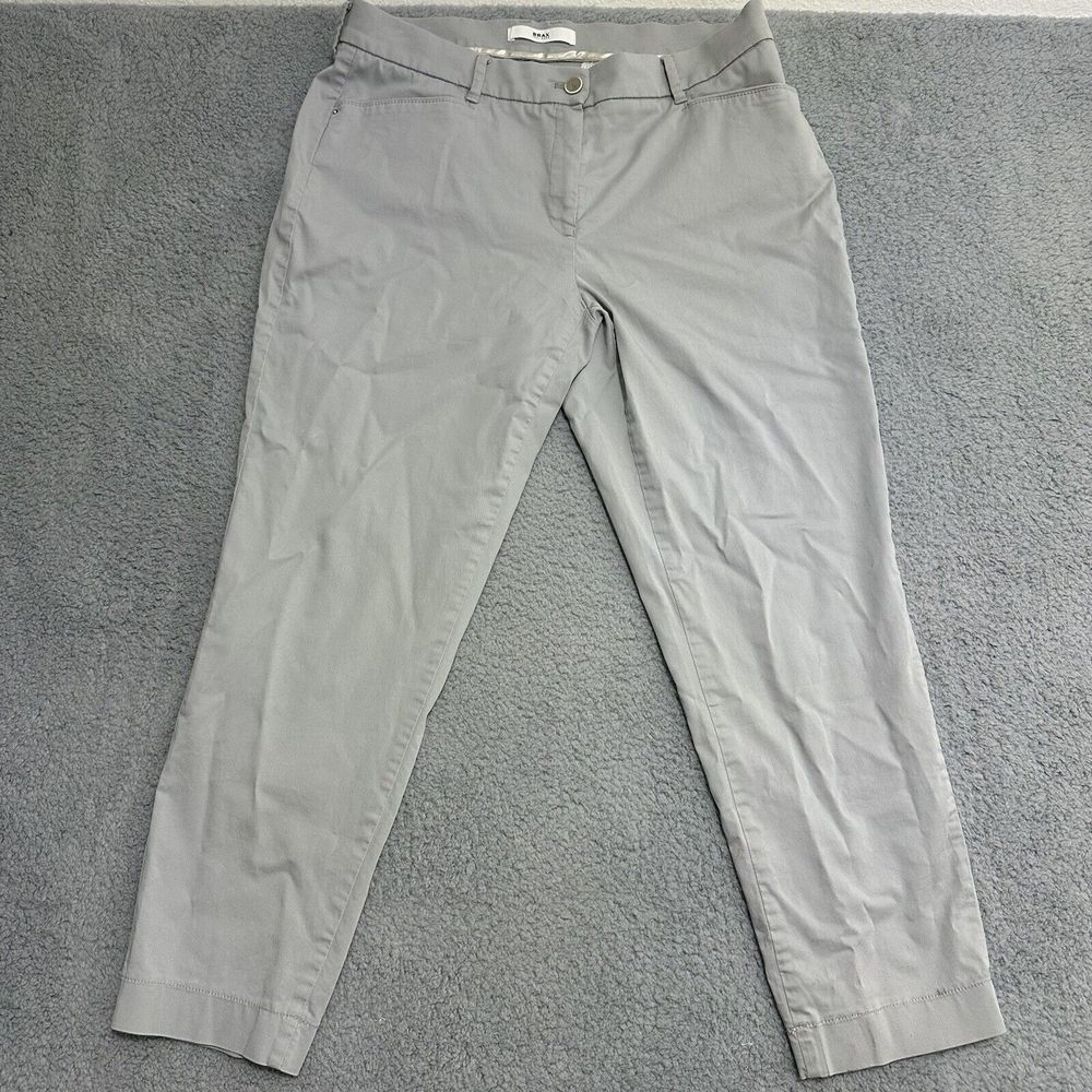 Brax Feel Good Chinos Pants Mary Glamo Womens Size 32/32 Wine Red Merlot Stretch